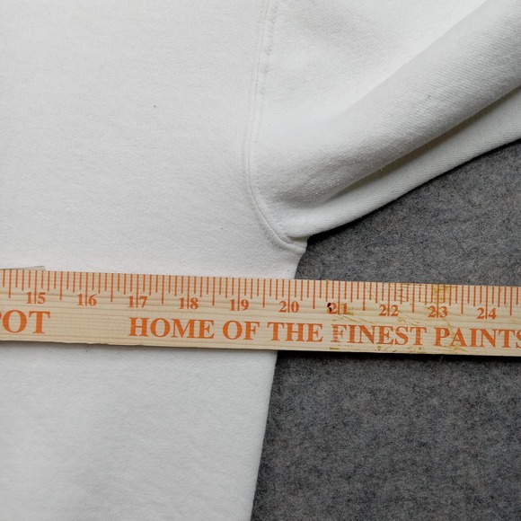 Vintage Russell Athletic Sweatshirt Mens Medium White Made USA Fleece Crewneck - Picture 6 of 8